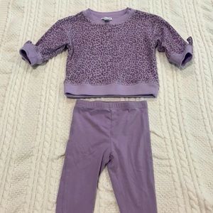 Splendid purple leopard two piece set